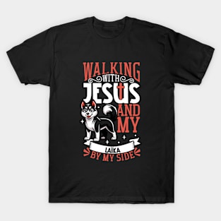 Jesus and dog - Russo-European Laika T-Shirt